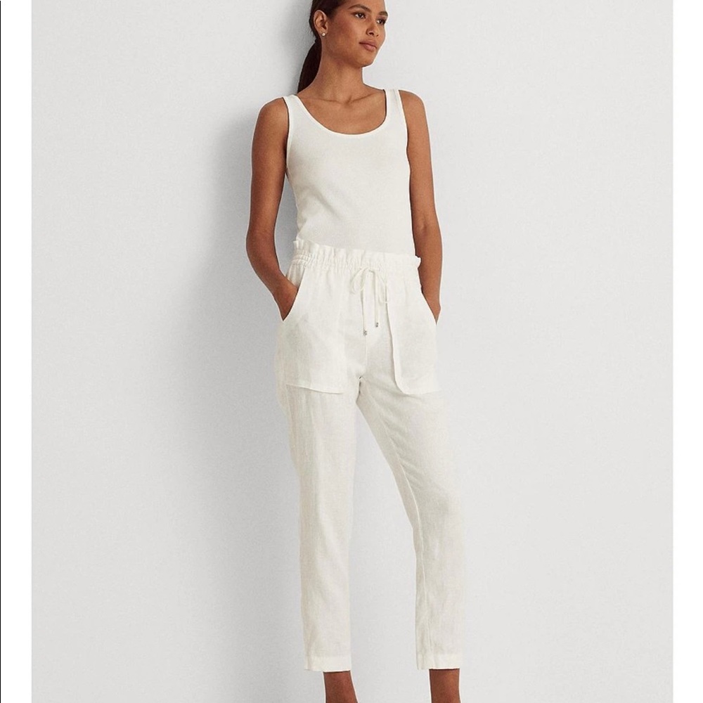 Lauren Ralph Lauren Linen Ankle Pants